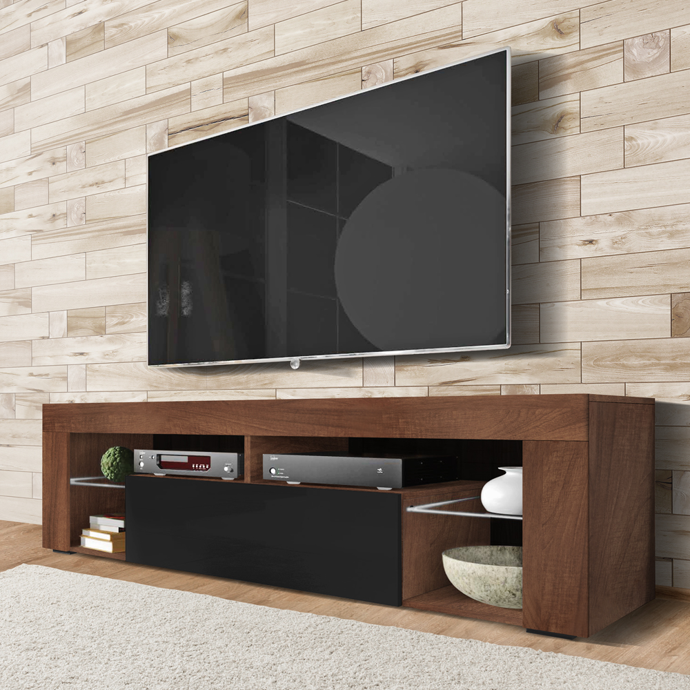 Meuble TV  Banc TV  BIANKO 140  cm  ch ne caravaggio 